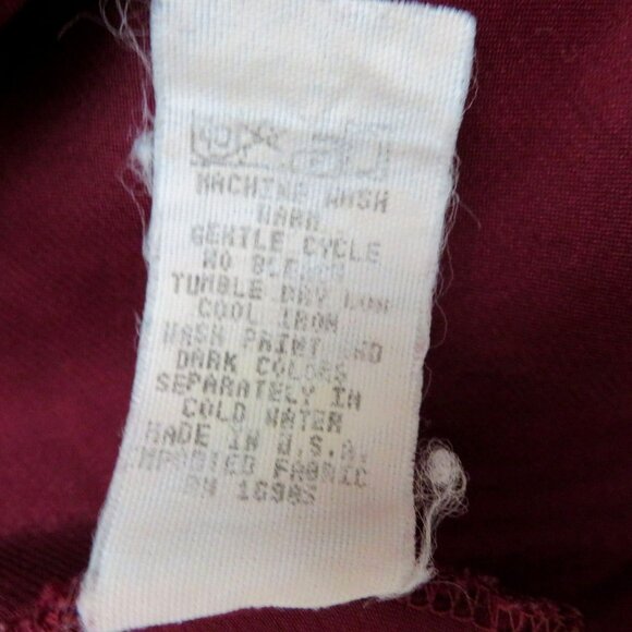 Vintage Val Mode Red Satin Slip Nightgown L Low Back Knee Length Lingerie - Picture 9 of 12